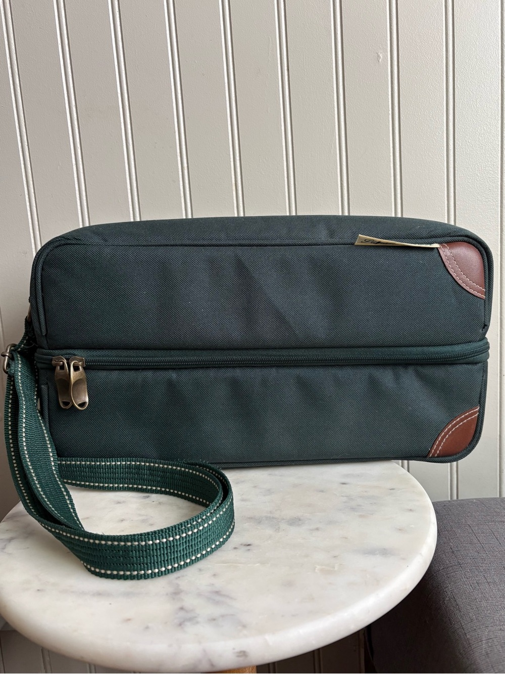 Picnic at Ascot Insulated Travel Wine Tote Bag Dark Green with Opener & Cups